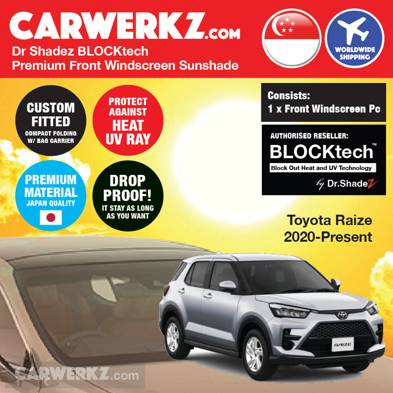 BLOCKtech Front Windscreen Foldable Sunshade for Toyota Raize 2020
