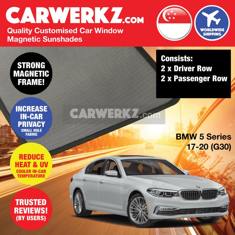BMW 5 Series 2017-2018 7th Gen (G30) Car Window Magnetic Sunshades