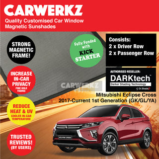 Dr Shadez DARKtech Mitsubishi Eclipse Cross 2017-Current 1st Generation (GK/GL/YA) Japan SUV Customised Window Magnetic Sunshades