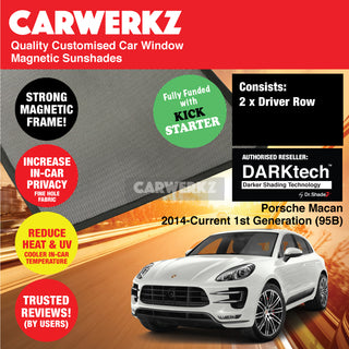 Dr Shadez DARKtech Porsche Macan 2014-Current 1st Generation (95B) Germany SUV Customised Window Magnetic Sunshades