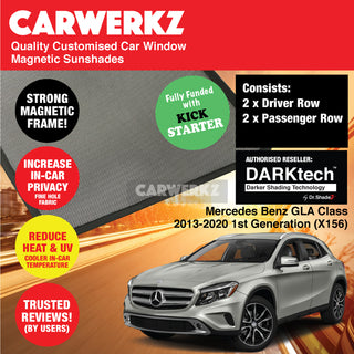 Dr Shadez DARKtech Mercedes Benz GLA Class 2013-2020 1st Generation (X156) Germany SUV Customised Window Magnetic Sunshades