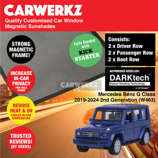 Dr Shadez DARKtech Mercedes Benz G Class 2019-2024 2nd Generation (W463) Germany SUV Customised Window Magnetic Sunshades