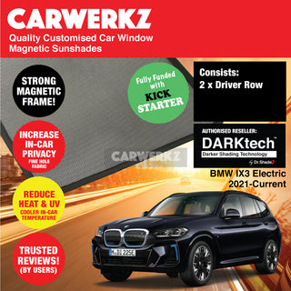 Dr Shadez DARKtech BMW IX3 Electric 2021-Current (G08) Germany Electric SUV Customised Window Magnetic Sunshades