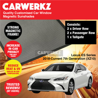 Customised Window Magnetic Sunshades for Lexus ES Series 2018-Current 7th Generation (XZ10) Japan Hybrid Sedan