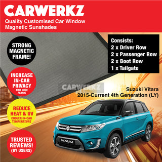 Customised Window Magnetic Sunshades for Suzuki Vitara Escudo 2015-Current 4th Generation (LY) Japan SUV