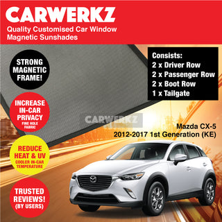 Customised Window Magnetic Sunshades for Mazda CX-5 2012-2017 1st Generation (KE) Japan SUV