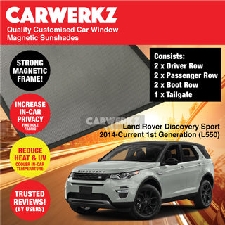 Customised Window Magnetic Sunshades for Land Rover Discovery Sport 2014-Current 1st Generation (L550) United Kingdom SUV