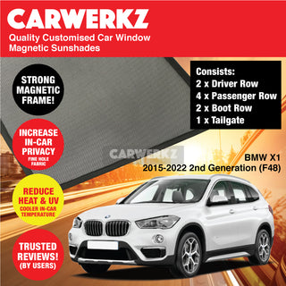 Customised Window Magnetic Sunshades for BMW X1 2015-2022 2nd Generation (F48) Germany SUV