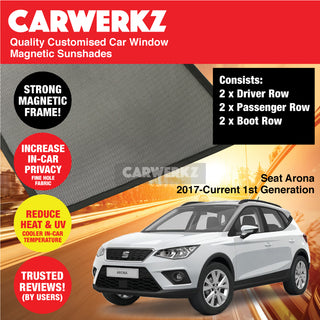 Customised Window Magnetic Sunshades for Seat Arona 2017-Current 1st Generation Spain SUV