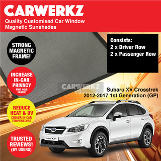 Customised Window Magnetic Sunshades for Subaru XV Crosstrek 2012-2017 1st Generation (GP) Japan SUV - CarWerkz.com