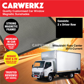 Customised Window Magnetic Sunshades for Mitsubishi Fuso Canter 2015-Current Japan Truck