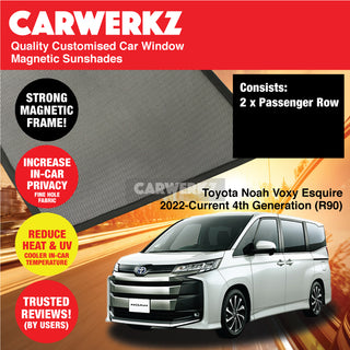 Customised Window Magnetic Sunshades for Toyota Noah Voxy Esquire Suzuki Landy 2022-Current 4th Generation (R90) Japan MPV