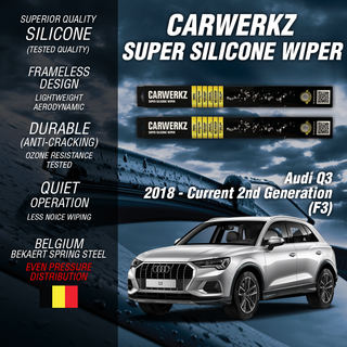 Carwerkz Silicone Wipers for Audi Q3 2018-Current 2nd Generation F3