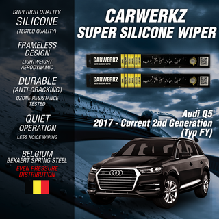 Carwerkz Silicone Wipers for Audi Q5 2017-Current 2nd Generation FY