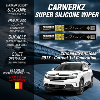 Carwerkz Silicone Wipers for Citroen C5 Aircross 2017-Current 1st Generation