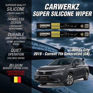 Carwerkz Silicone Wipers for Honda City Grace 2019-Current 7th Generation (GN)