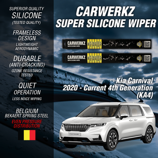 Carwerkz Silicone Wipers for Kia Carnival 2020-Current 4th Generation KA4