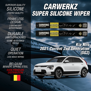 Carwerkz Silicone Wipers for Kia Niro 2021-Current 2nd Generation SG2