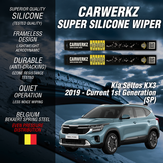 Carwerkz Silicone Wipers for Kia Seltos KX3 2019-Current 1st Generation SP