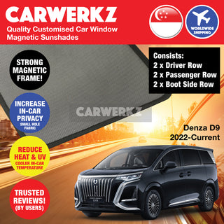 Denza D9 2022-Current China Customised MPV Window Magnetic Sunshades