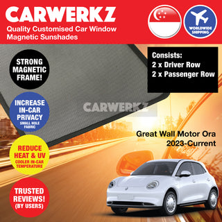 GWM Ora 2023-Current China Car Customised Window Magnetic Sunshades