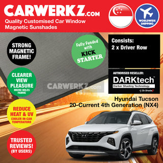 Dr Shadez DARKtech Hyundai Tucson 2020-Current 4th Generation (NX4) Korea SUV Customised Window Magnetic Sunshades