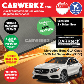 Dr Shadez DARKtech Mercedes Benz GLA Class 2013-2020 1st Generation (X156) Germany SUV Customised Window Magnetic Sunshades