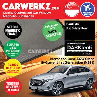 Dr Shadez DARKtech Mercedes Benz EQC Class 2019-Current 1st Generation (N293) Germany Electric SUV Customised Window Magnetic Sunshades