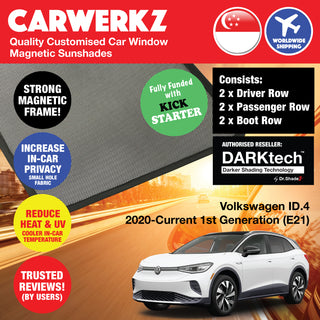 Dr Shadez DARKtech Volkswagen ID4 2020-Current 1st Generation (E21) Customised Car Window Magnetic Sunshades