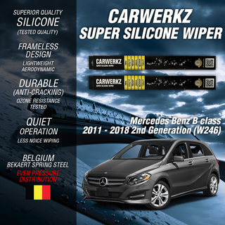 Carwerkz Silicone Wipers for Mercedes Benz B class 2011-2018 2nd Generation (W246)