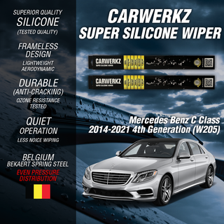 Carwerkz Silicone Wipers for Mercedes Benz C class 2014-2021 4th Generation (W205)