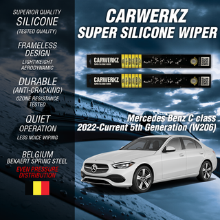 Carwerkz Silicone Wipers for Mercedes Benz C class 2022-Current 5th Generation (W206)