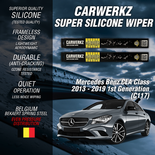 Carwerkz Silicone Wipers for Mercedes Benz CLA class 2013-2019 1st Generation C117