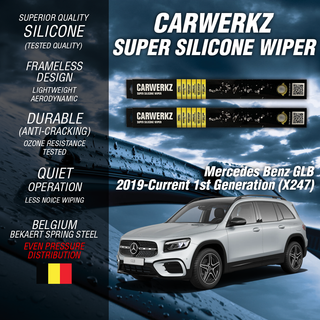 Carwerkz Silicone Wipers for Mercedes Benz GLB class 2019-Current 1st Generation (X247)