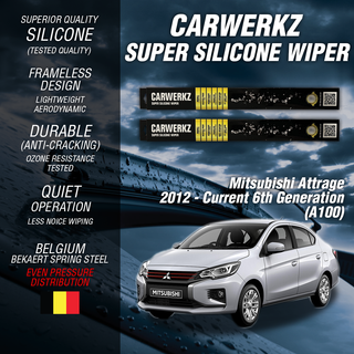 Carwerkz Silicone Wipers for Mitsubishi 2012-Current 6th Generation A100