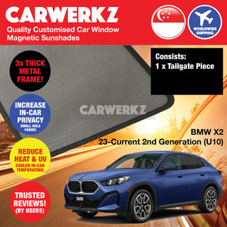 Customised Window Magnetic Sunshades for BMW X2 2023-Current 2nd Generation (U10) Germany Luxury SUV