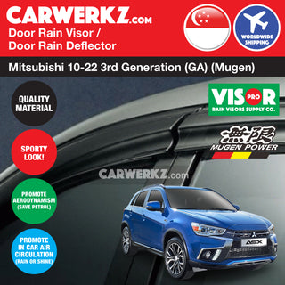 VISOR PRO Mitsubishi ASX RVR Outlander Sport 2010-2022 3rd Generation (GA/ XA/ XB/ XC) Door Rain Visors