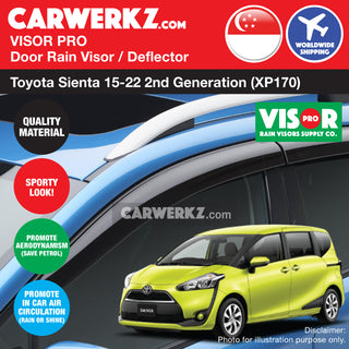 VISOR PRO Toyota Sienta 2015-2022 2nd Generation (XP170) Door Window Visors - CarWerkz.com