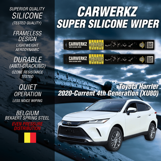 Carwerkz Silicone Wipers for Toyota Harrier 2020-Current 4th Generation (XU80)