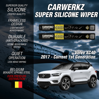 Carwerkz Silicone Wipers for Volvo XC40 2017-Current 1st Generation