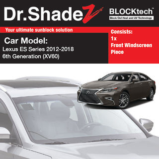Dr Shadez BLOCKtech Premium Front Windscreen Foldable Sunshade for Lexus ES Series 2012-2018 6th Generation (XV60)