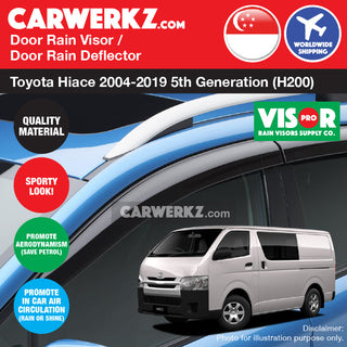 VISOR PRO Toyota Hiace 2004-2020 5th Generation (H200) Door Window Visors - CarWerkz.com