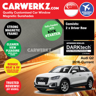 Dr Shadez DARKtech Audi Q2 2016-Current 1st Generation Germany SUV Customised Window Magnetic Sunshades