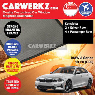 BMW 3 Series 2019-Current 7th Generation (G20) Germany Sedan Customised Window Magnetic Sunshades