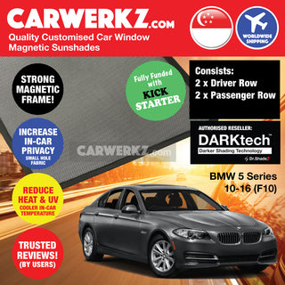Dr Shadez DARKtech BMW 5 series 2010-2016 6th Generation (F10) Germany Sedan Customised Window Magnetic Sunshades