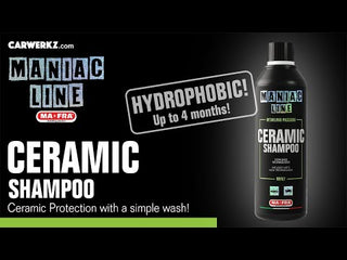 Mafra Maniac Line Ceramic Shampoo 500ml (For Super Hydrophobic SiO2 car wash) - carwerkz sg singapore how to use video usage video instruction video