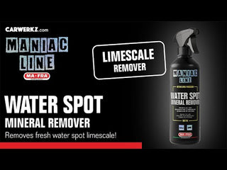 Mafra Maniac Line Water Spot Mineral Remover 500ml (Decontaminant for water acid rain limescale stains for car surface windows Non abrasive) - carwerkz sg singapore usage video instruction video how to use video