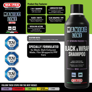 Maniac Line Black and Wrap Shampoo 500ml
