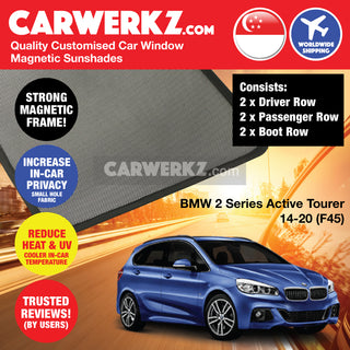 BMW 2 Series Active Tourer 2014-2020 1st Generation (F45) Germany Hatchback Customised Window Magnetic Sunshades