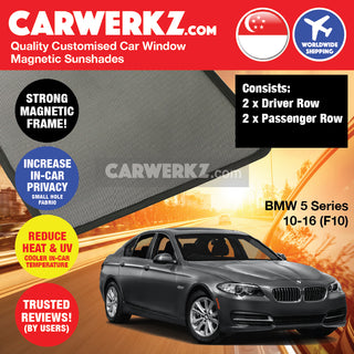 BMW 5 series 2010-2016 6th Generation (F10) Germany Sedan Customised Window Magnetic Sunshades